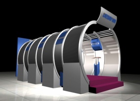 圆形3d展厅设计模型